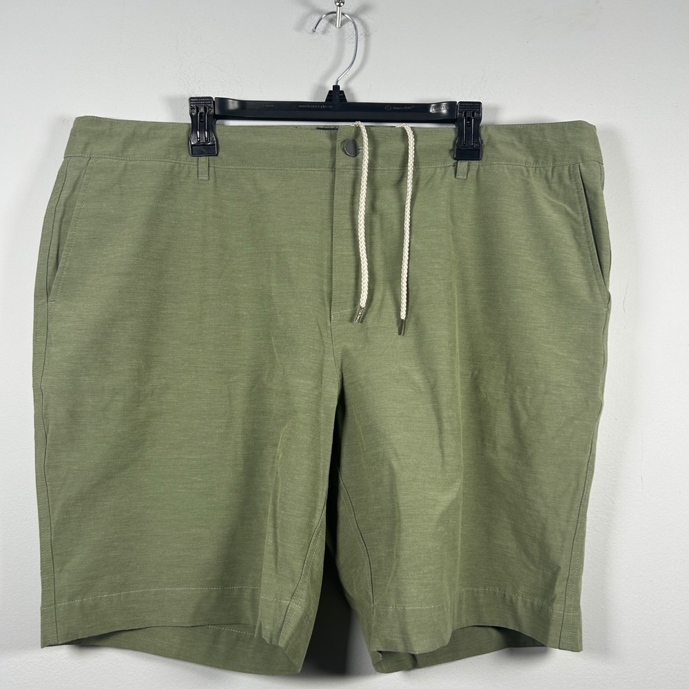 Faherty All Day Shorts Mens 42 Olive Green Hybrid Stretch Golf Performance Chino